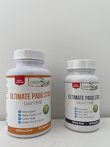 Miniatura 8 de Ultimate PAGG StackTM 4 horas cuerpo por Tim Ferriss - Policosanol ácido alfa lipoico sabonoles de té verde extracto de ajo