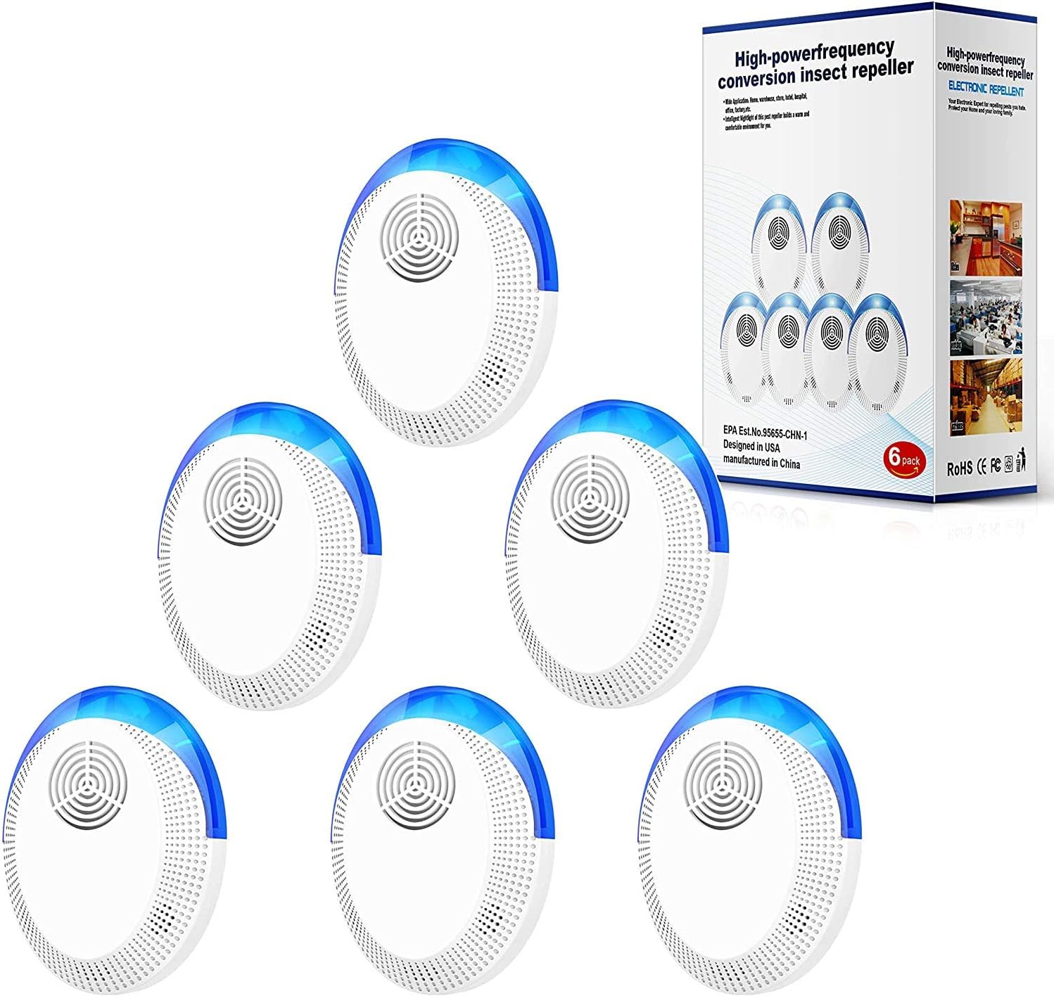 MLAIUltrasonic Pest Repeller - Pack of 6