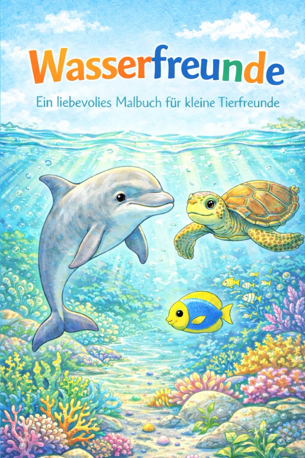 Wasserfreunde: Ein liebevolles malbuch für kleine Tierfreunde (Die Freunde-Malbuchserie – Kreativer Ausmalspaß für Kinder ab 3 Jahren)