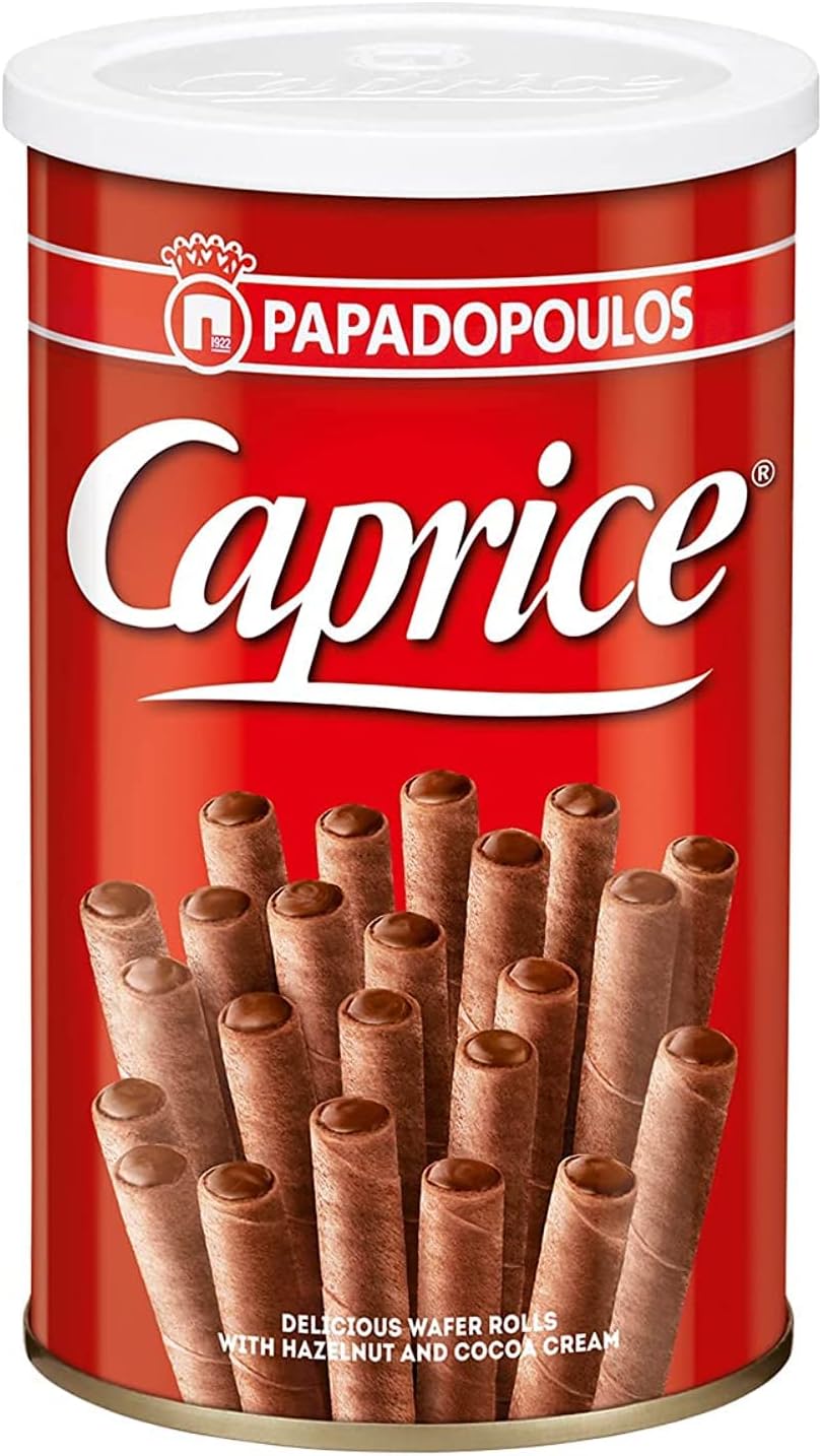 Papadopoulos Caprice Wafer Rolls with Hazelnut and Cocoa Cream 115 g