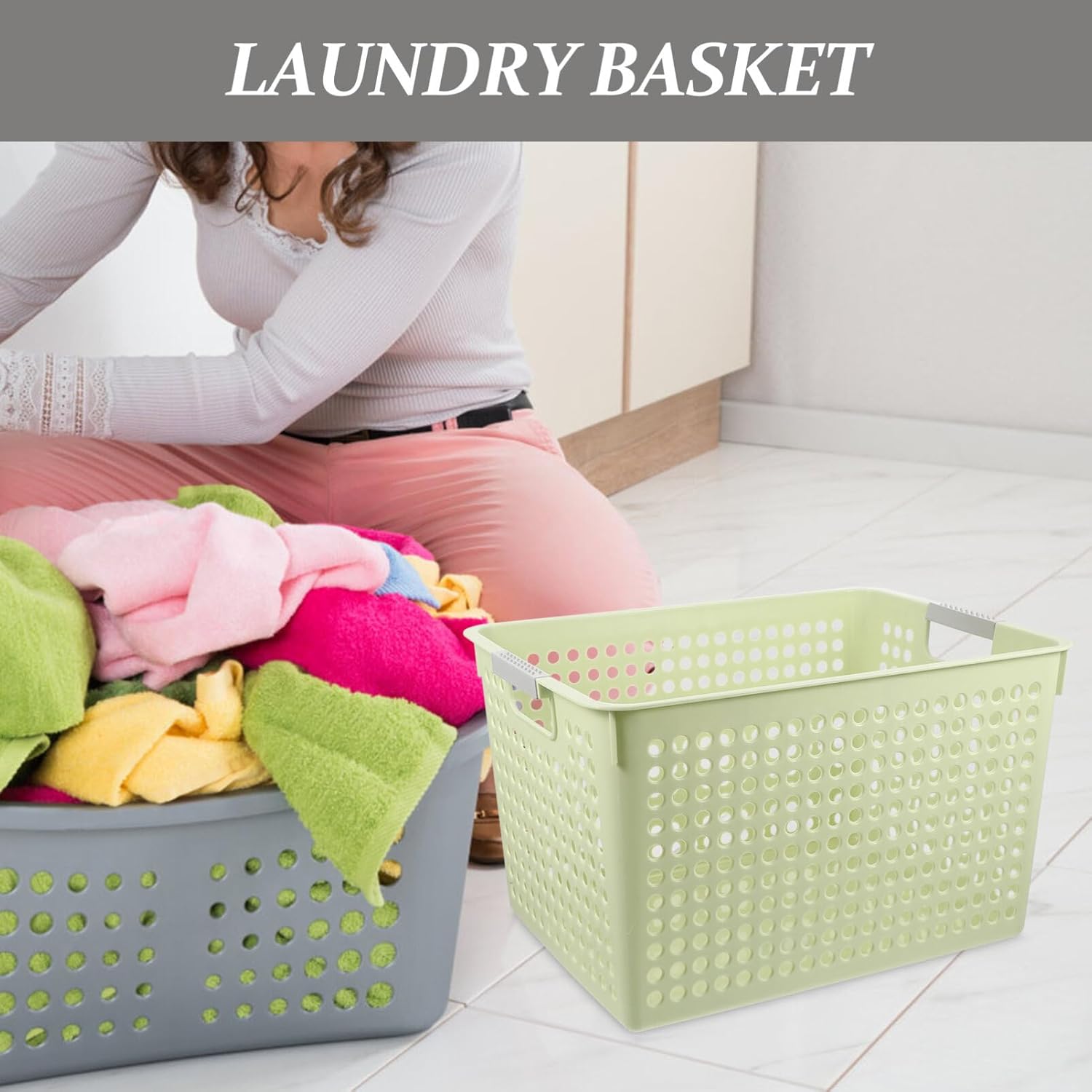 Storage basket washing basket plastic clothes hampers plastic laundry basket dirty clothes storage bin dirty organizer cube organizer for closet make up pp child blanket
