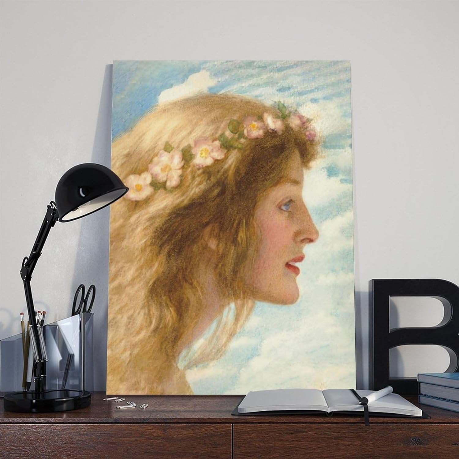 GEHKAI The Day, Mythological Goddess Canvas Poster Wall Art Decor Print Picture Paintings for Living Room Bedroom Decoration Frame:12x18inch(30x45cm)