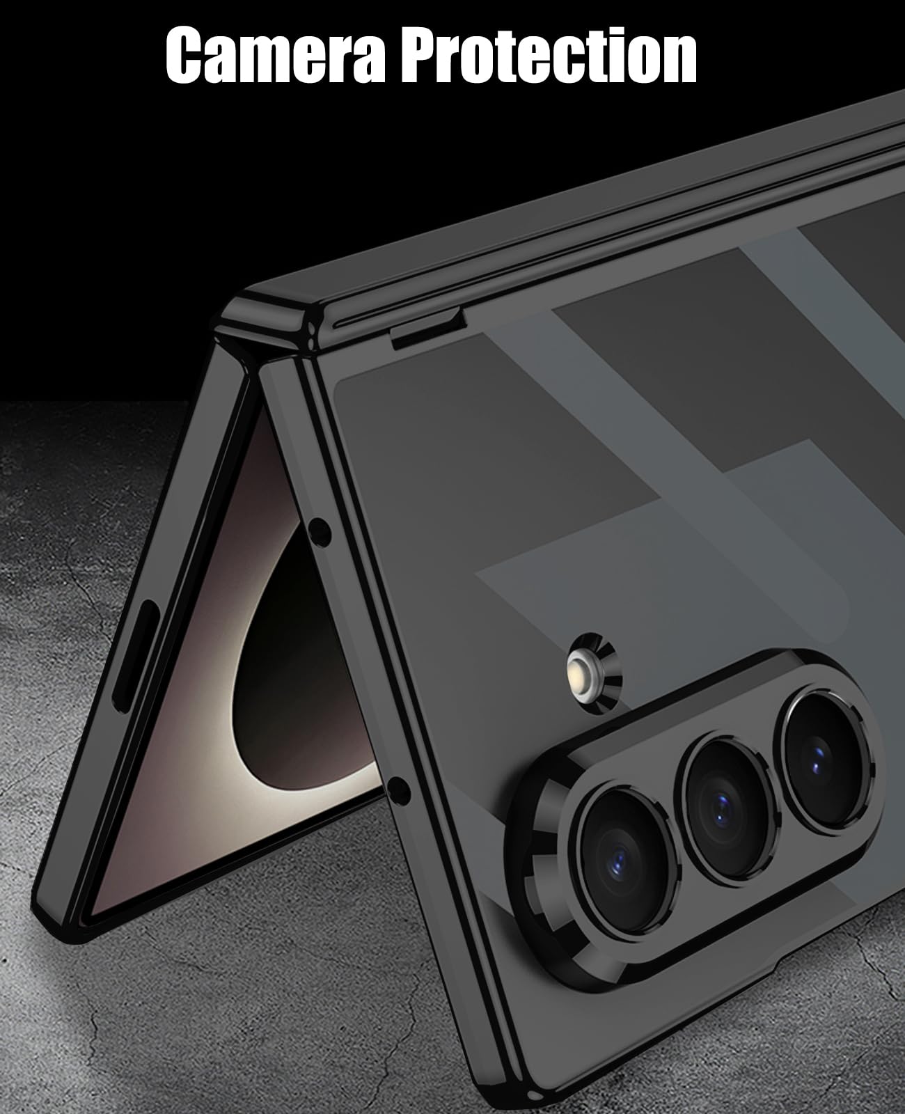 Custodia trasparente per Samsung Galaxy Z Fold 8 Ultra, custodia trasparente galvanica con protezione per cerniera magnetica e pellicola protettiva, custodia protettiva sottile antiurto per Z Fold 8