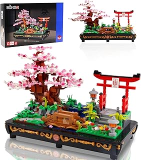 Cherry Blossom Meaningful Bonsai Tree Building Sets,Japanese Style Sakura Tree Mini Building Blocks(1286 PCS),Enjoy Your Own Beautiful Display Show, Present for Kids and Adults