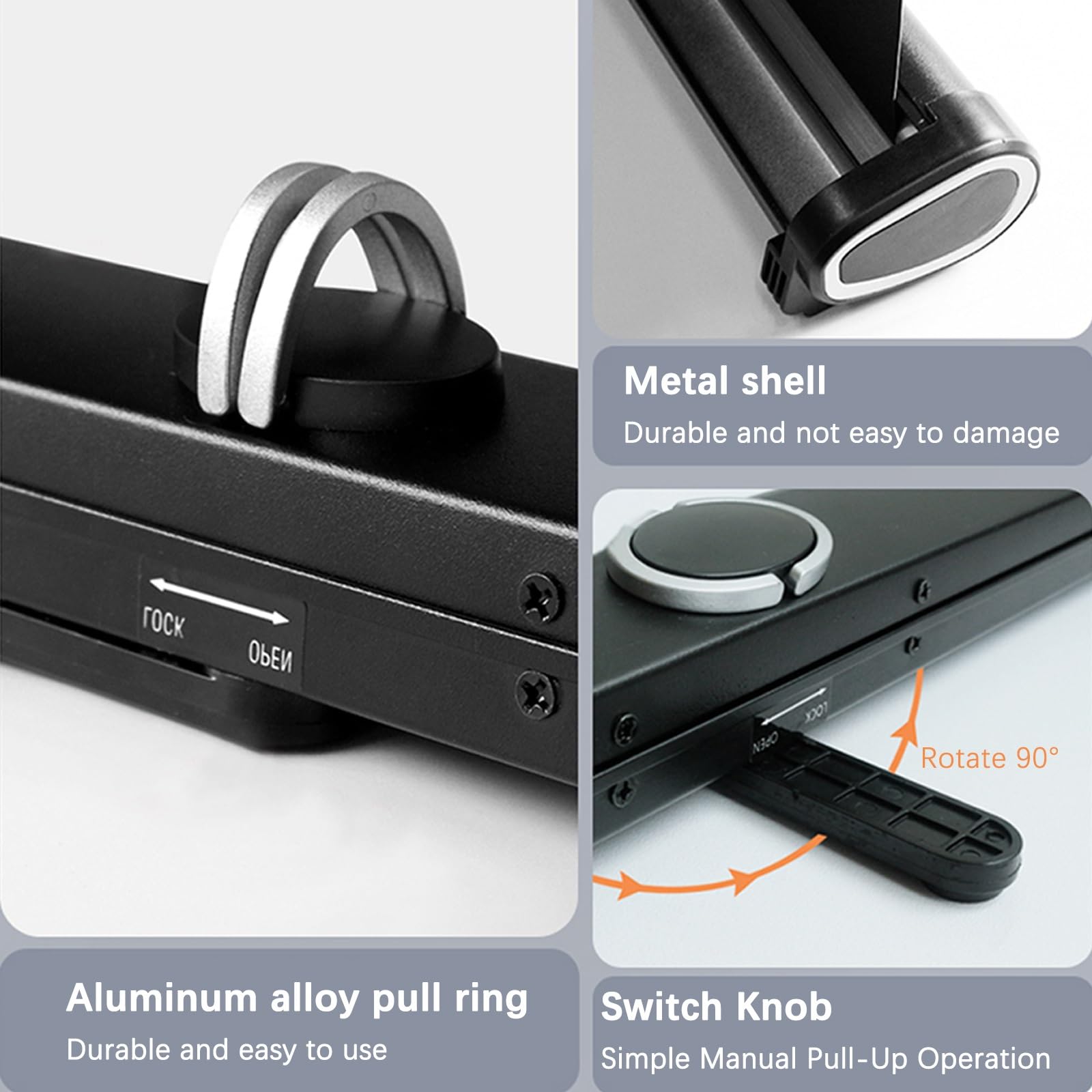 Schermo Di Proiezione Portatile Da 30 40 50 Pollici, Schermo Proiettore Estraibile, Schermo Di Proiezione A Pavimento per Home Theater Cinema Campeggio, Design Compatto, Formato 4:3 16:9(16:9,30")
