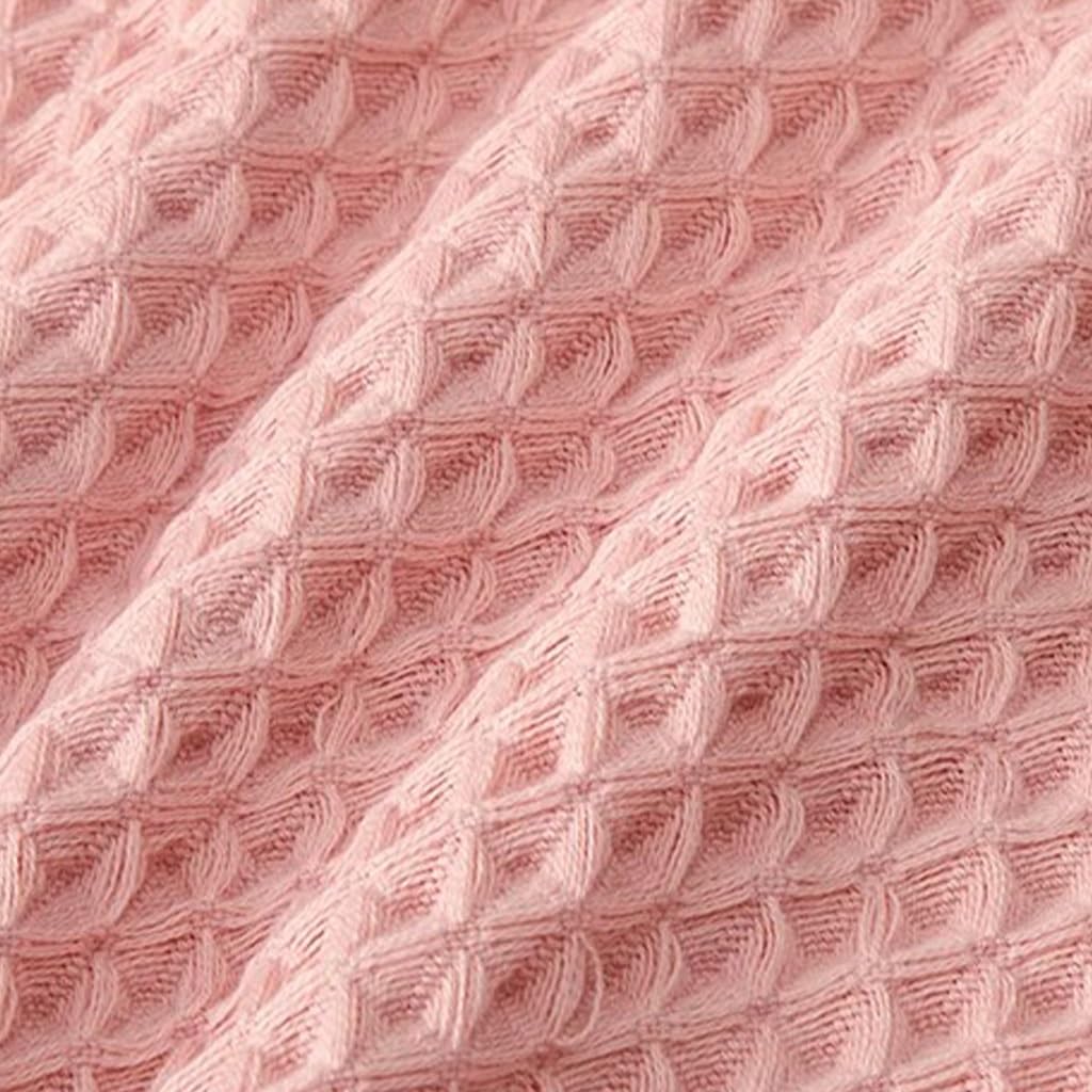 XUEMML Bambini Ragazze Accappatoio Morbido Waffle Doppio Addensato Accappatoio Con Cappuccio, Ragazzi Casa Indossare Pigiama Per 3-12 Anni(Roze,3-4 Years)