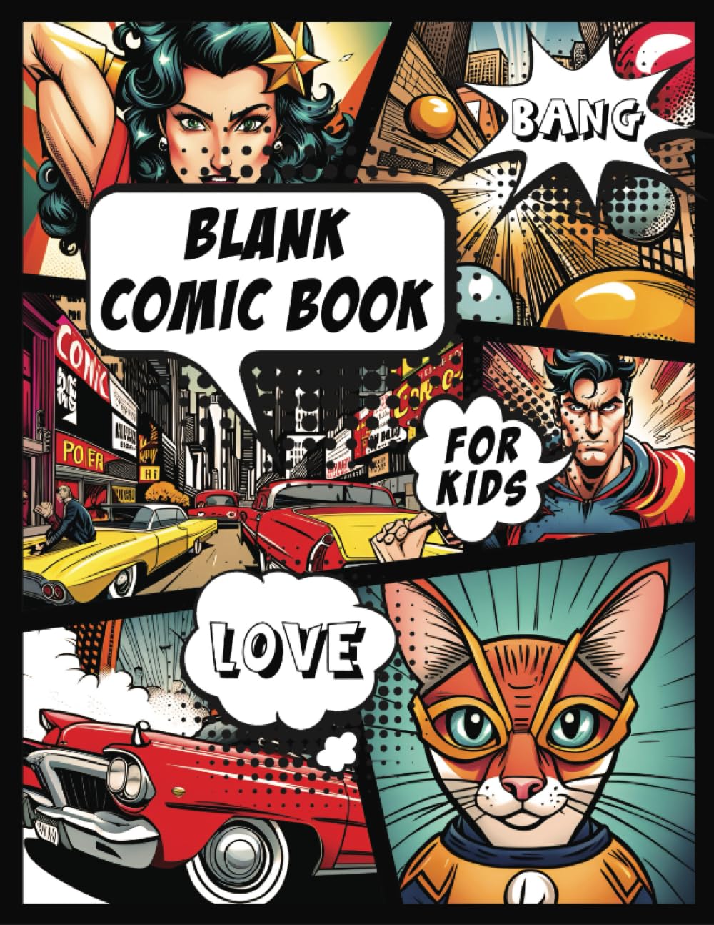 Blank Comic Book For Kids: Create Your Own Comics | Sketchbook with 200 pages, Size 8.5" x 11" | Ages 6-12: Notebook for Drawing