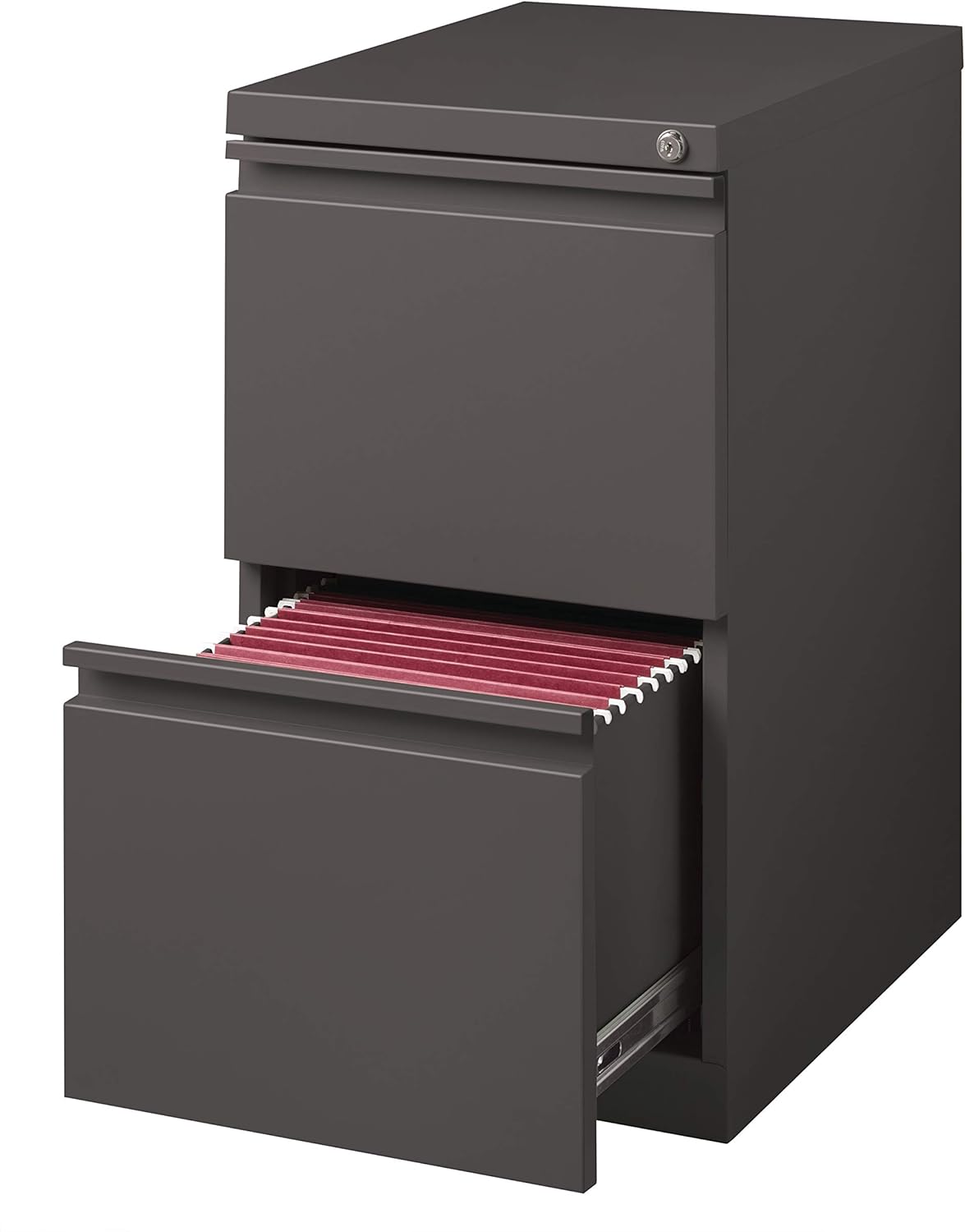 Office Dimensions 20-inch Deep 2-Drawer File with Full Width Pull Mobile Pedestal, Black: Furniture & Decor