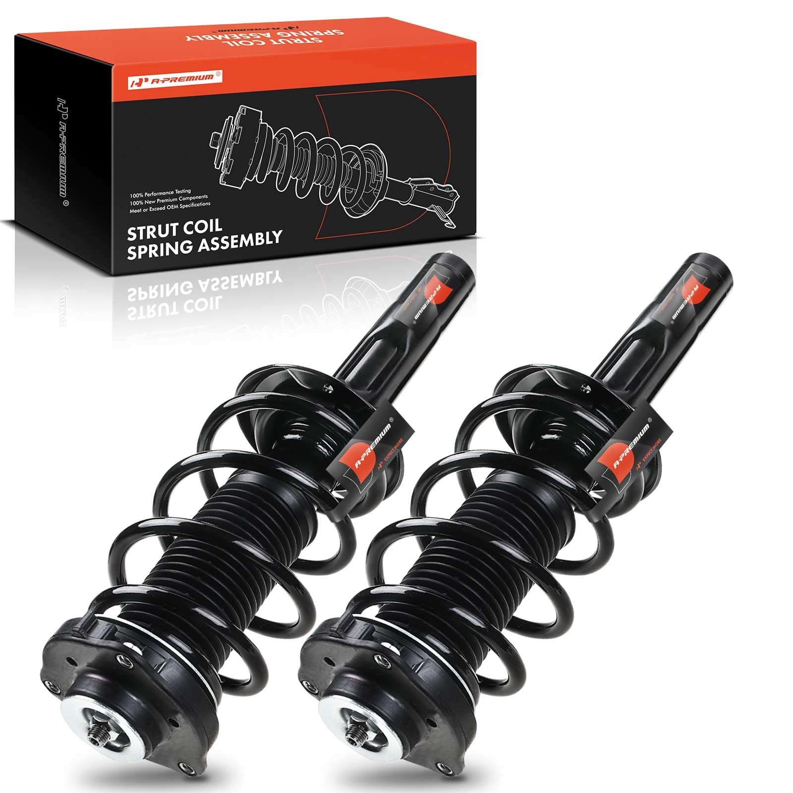 A-Premium Front Complete Strut & Coil Spring Assembly Compatible with Audi A3/Quattro 2006-2013 & Volkswagen Jetta 2011-2014, Eos 2012-2016, Rabbit