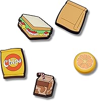 Vista 2 de Crocs Jibbitz - Dijes para zapatos, paquete múltiple de comida para el desayuno, lindos dijes de Crocs, lonchera