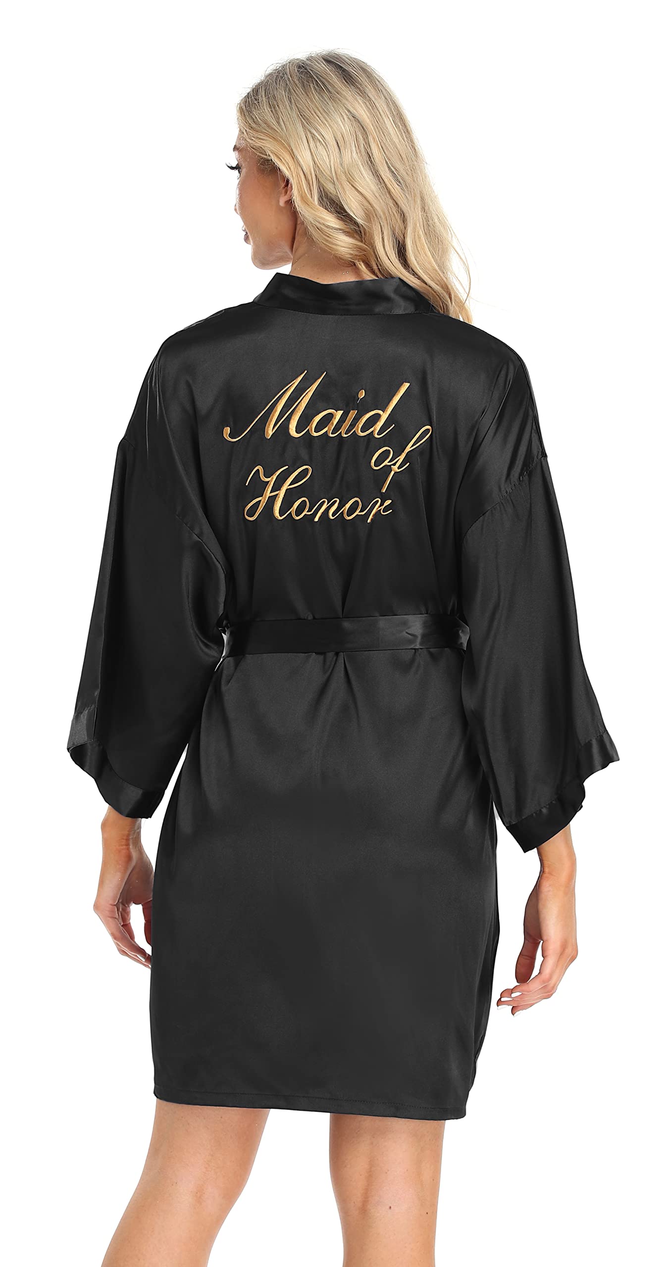 Womens Short Kimono Robe Soft Bride Bridesmaid Robes for Wedding Party Bridal Robes Getting Ready