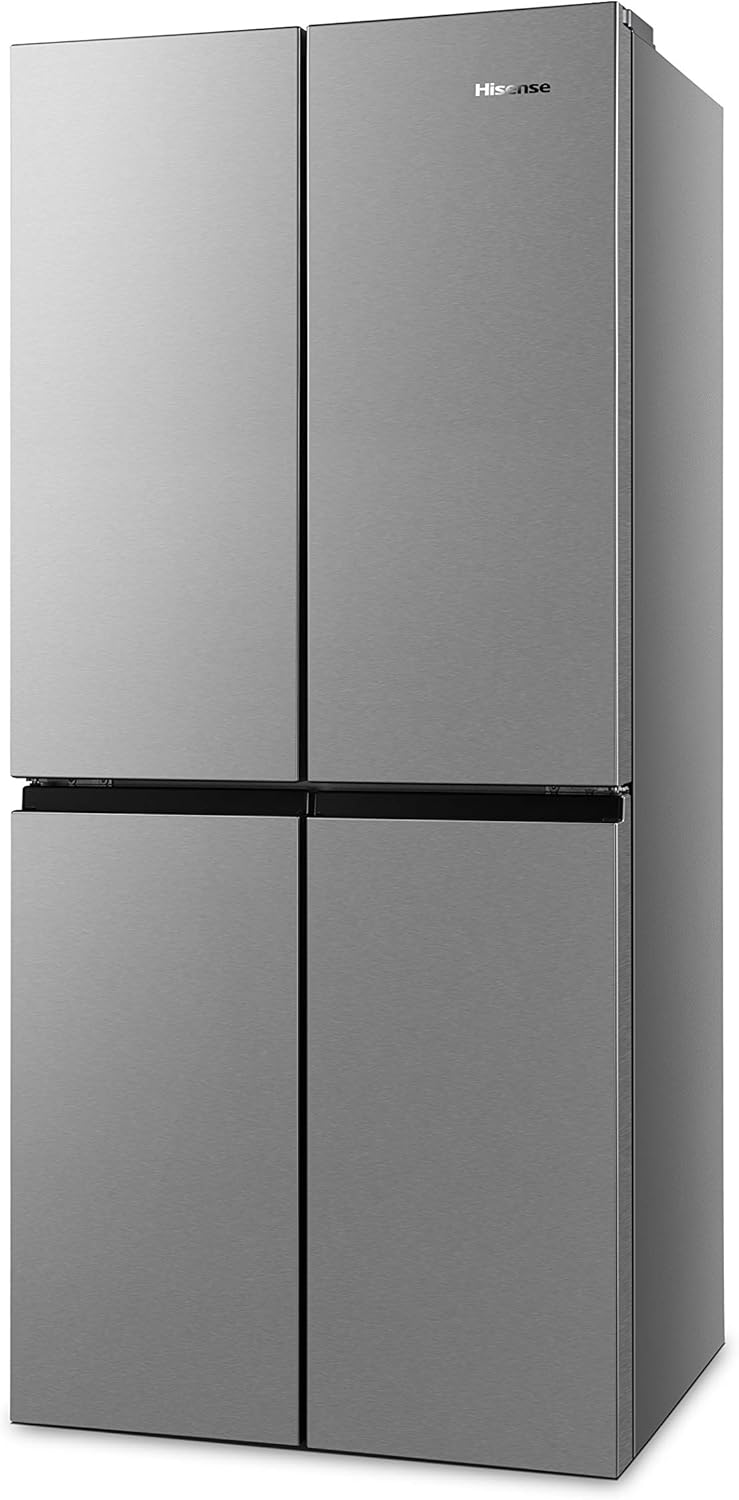 Hisense RQ563N4SI2 Cross Door - Frigorifero con freezer, NoFrostPlus, compressore Inverter, HolidayMode, SuperCool, 181 cm, frigorifero 294 l, congelatore 160 l, 40 dB, 279 kWh/anno, effetto anticato [Classe di efficienza energetica E]