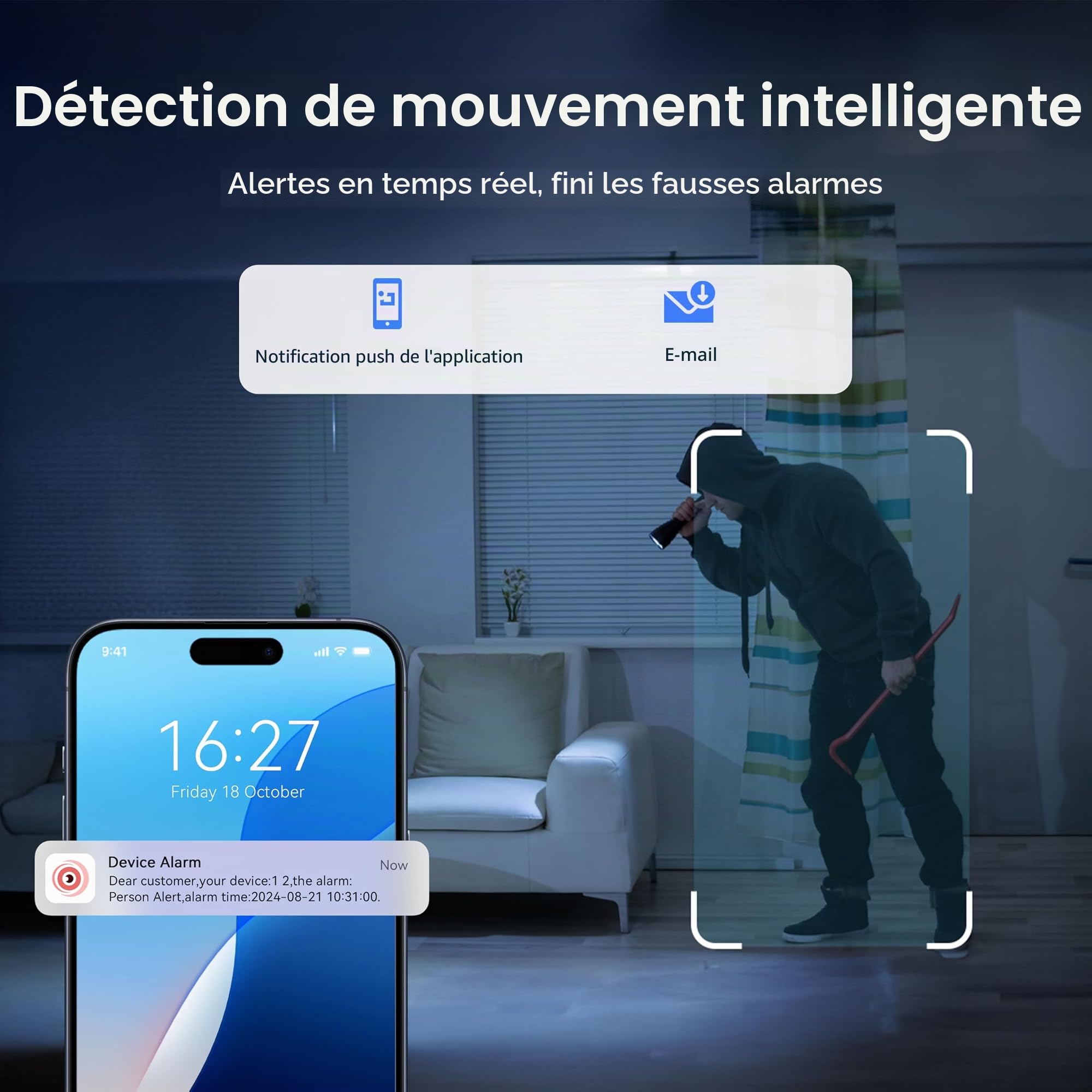 Système de caméra de sécurité filaire extérieur, 4 canaux 5 MP Lite AHD DVR avec disque dur 500 G, 4 caméras de vidéosurveillance filaires 5 MP, kit DVR de surveillance intérieur/extérieur avec