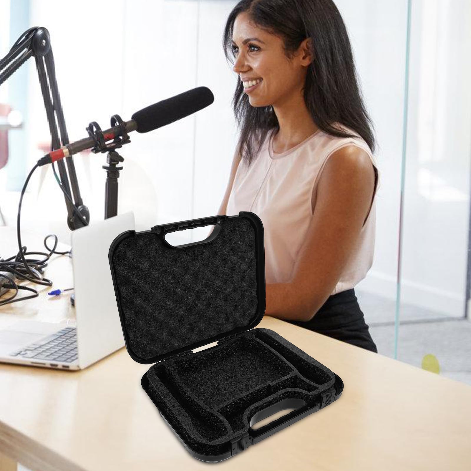 Estuche de Viaje para Micrófono de Mano con Protección a Prueba de Golpes