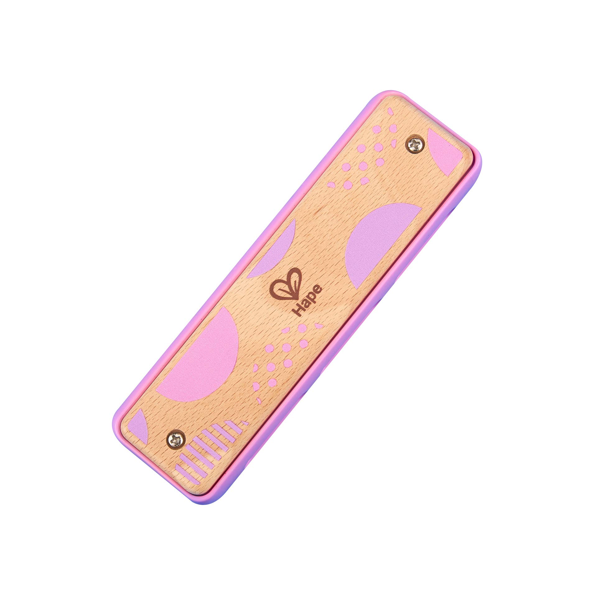 Hape E8918 Harmonica, Pink, 1.7 x 5.7 x 1.0 inches (4.4 x 14.5 x 2.6 cm), Wooden Musical Instrument Toy for 3 Years and Up