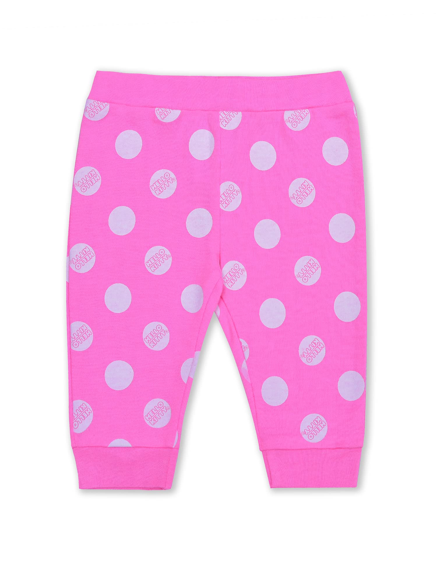 Hello Kitty - Conjunto de 2 piezas con estampado de lunares rosa y blanco
