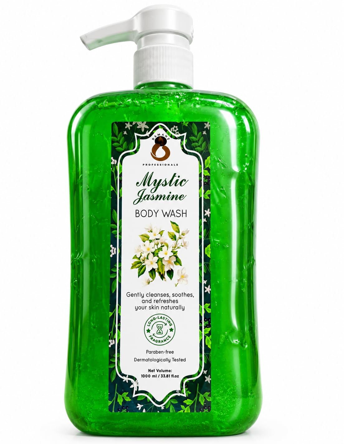 Mystic Jasmine Body Wash 1000ml | Long Lasting Jasmine Fragrance | Gently Cleanses, Refreshes & Soothes Skin | Paraben Free | Dermatologically Tested | Daily Use Shower Gel for Men & Women-image-20