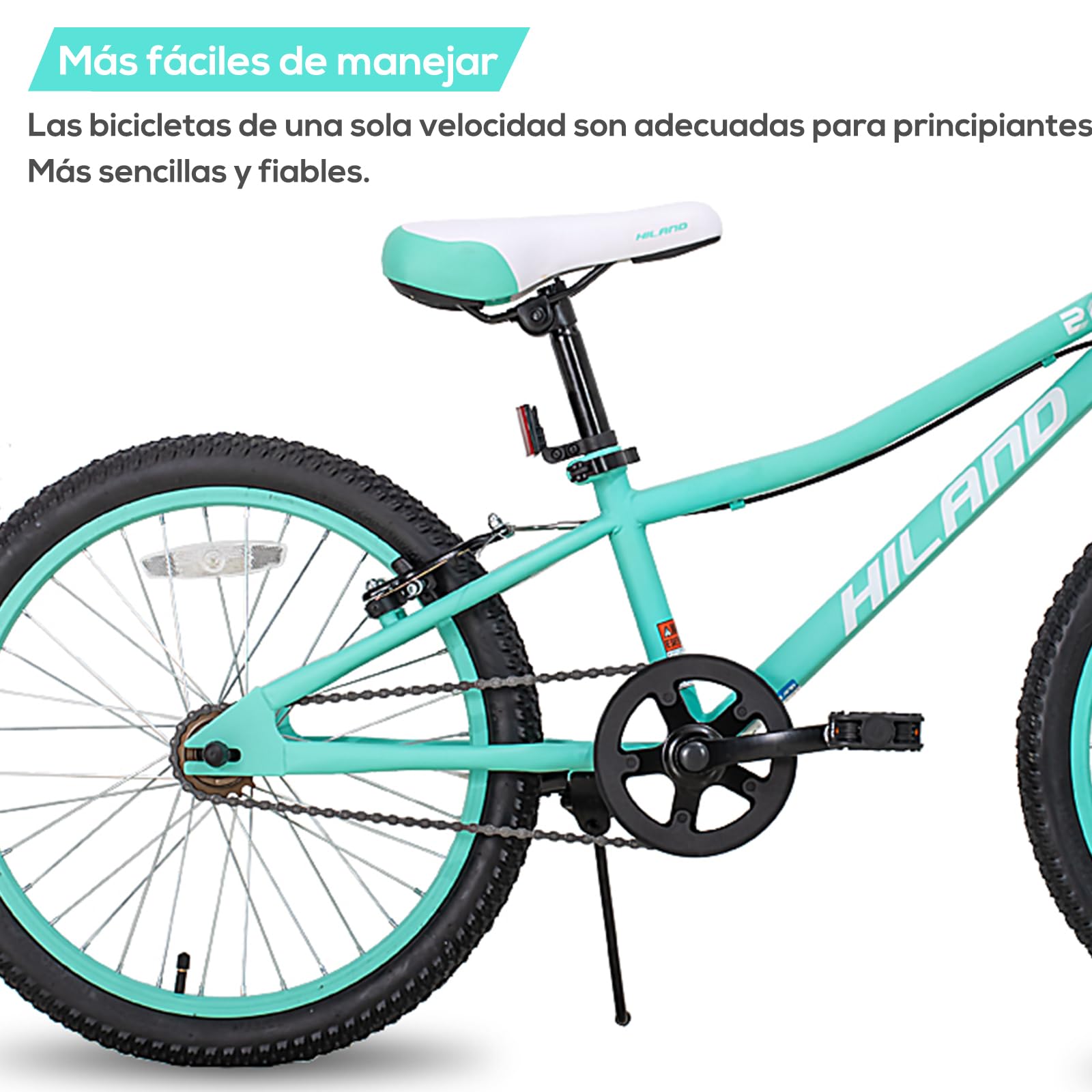 Hiland Climber Bicicletas Infantiles 20 Pulgadas Shimano 1 Velocidad Horquilla Suspensión Freno V Rosa