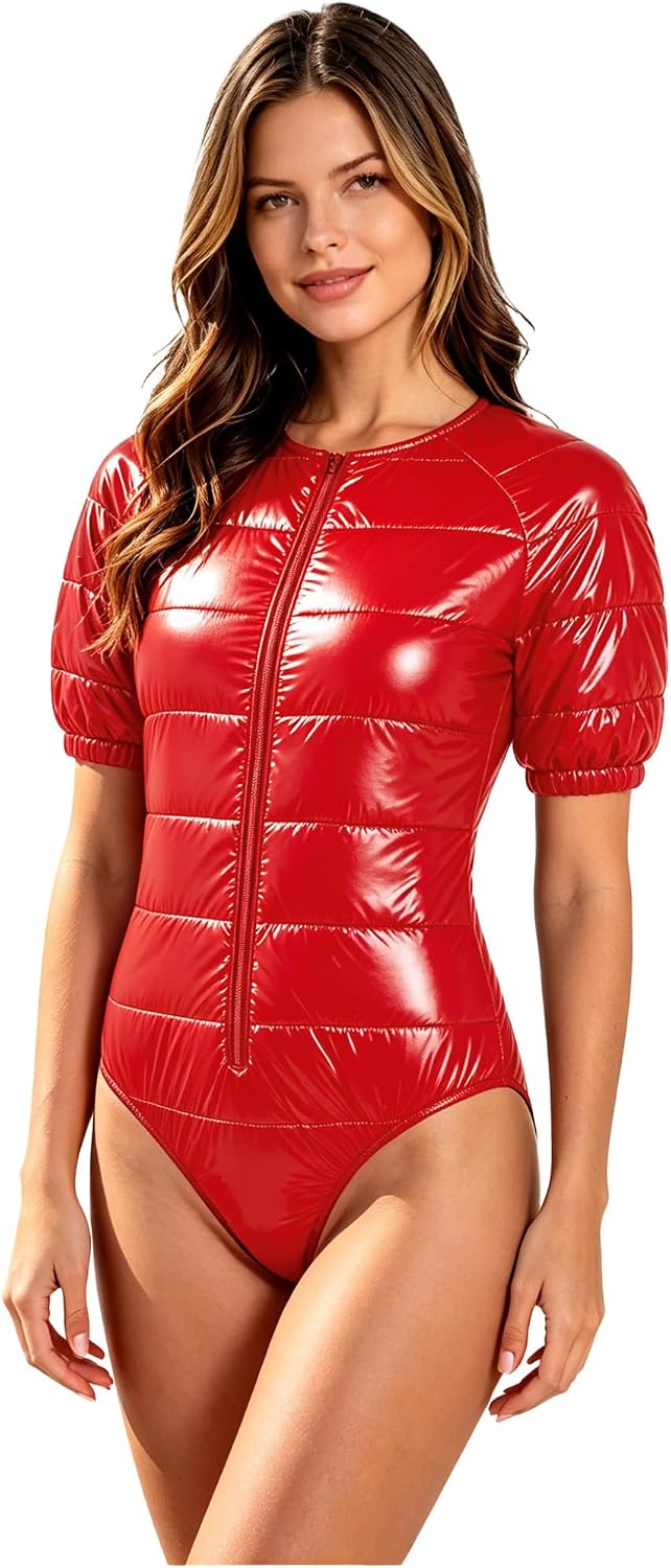 Freebily Women Waterproof Puffer Washable Plastic Bodysuit