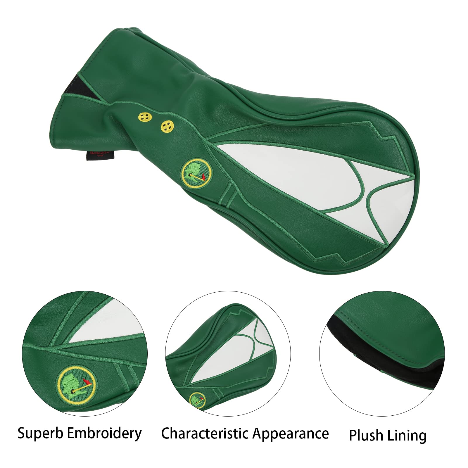 Alvinlite Golf Green Leather Driver Fairway Wood Hybrid Headcover #1 #3 #5 #UT