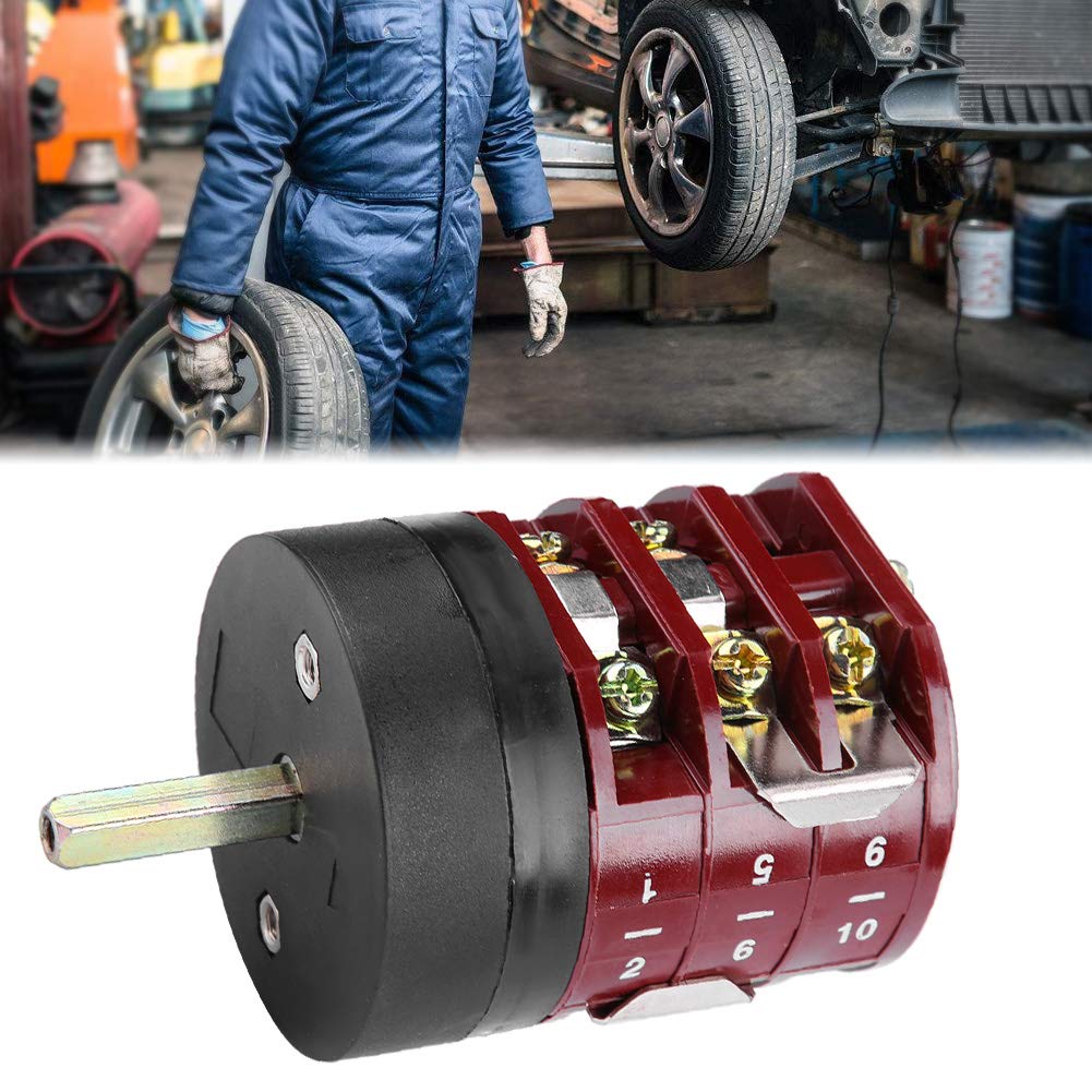 KIMISS Forward Reversing Switch, ABS 220V/380V 32A Tire Changer Machine Motor Foot Switch, Manual Operation, Red