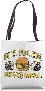 Do It For The Cheat Meal Cheeseburger Funny Cute Gym Workout Tote Bag