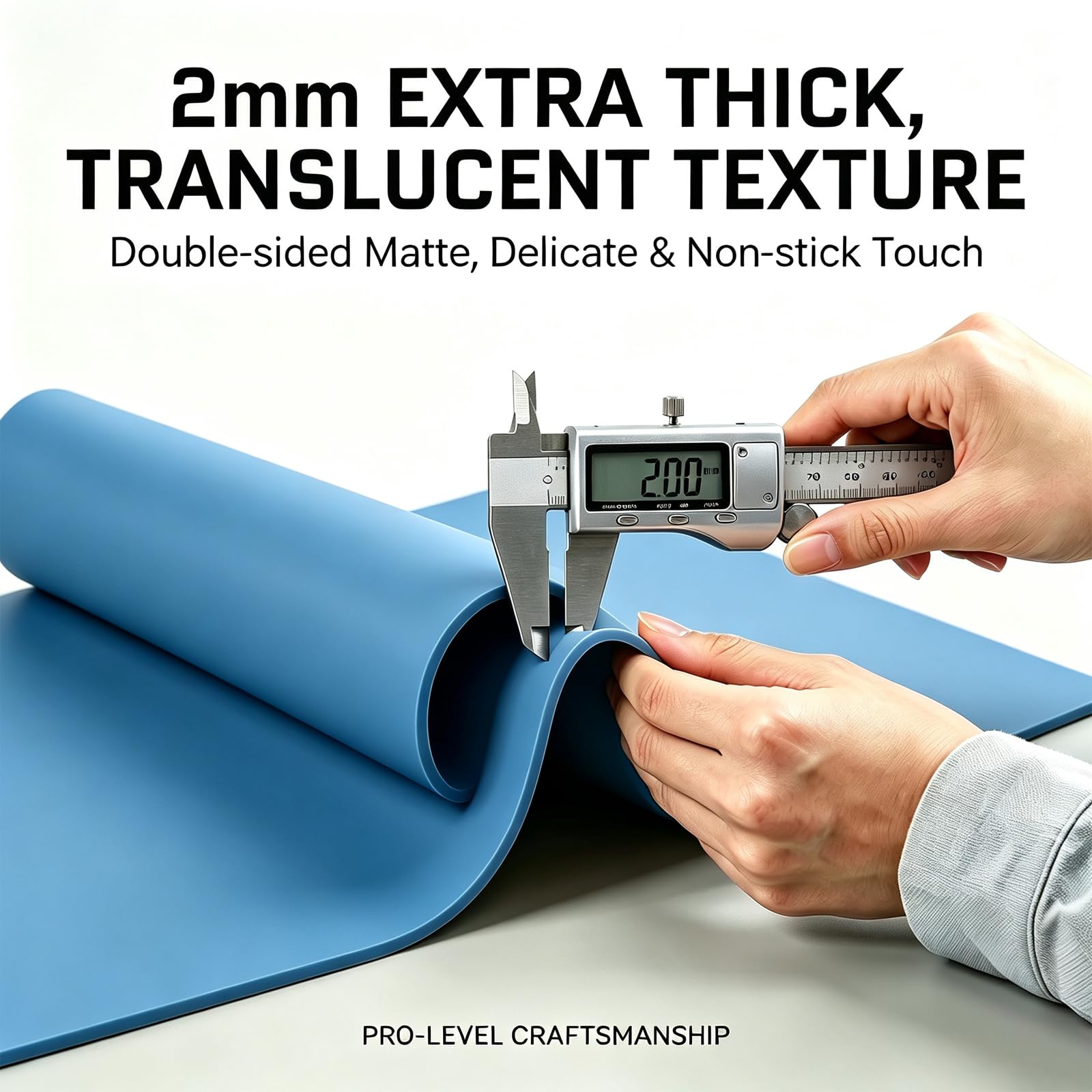 Tappetino in silicone, 120 x 60 cm, grande tappetino antiscivolo da cucina, spessore 2 mm, silicone resistente al calore, base da lavoro, base per dipingere e fai da te, per cucina, fai da te