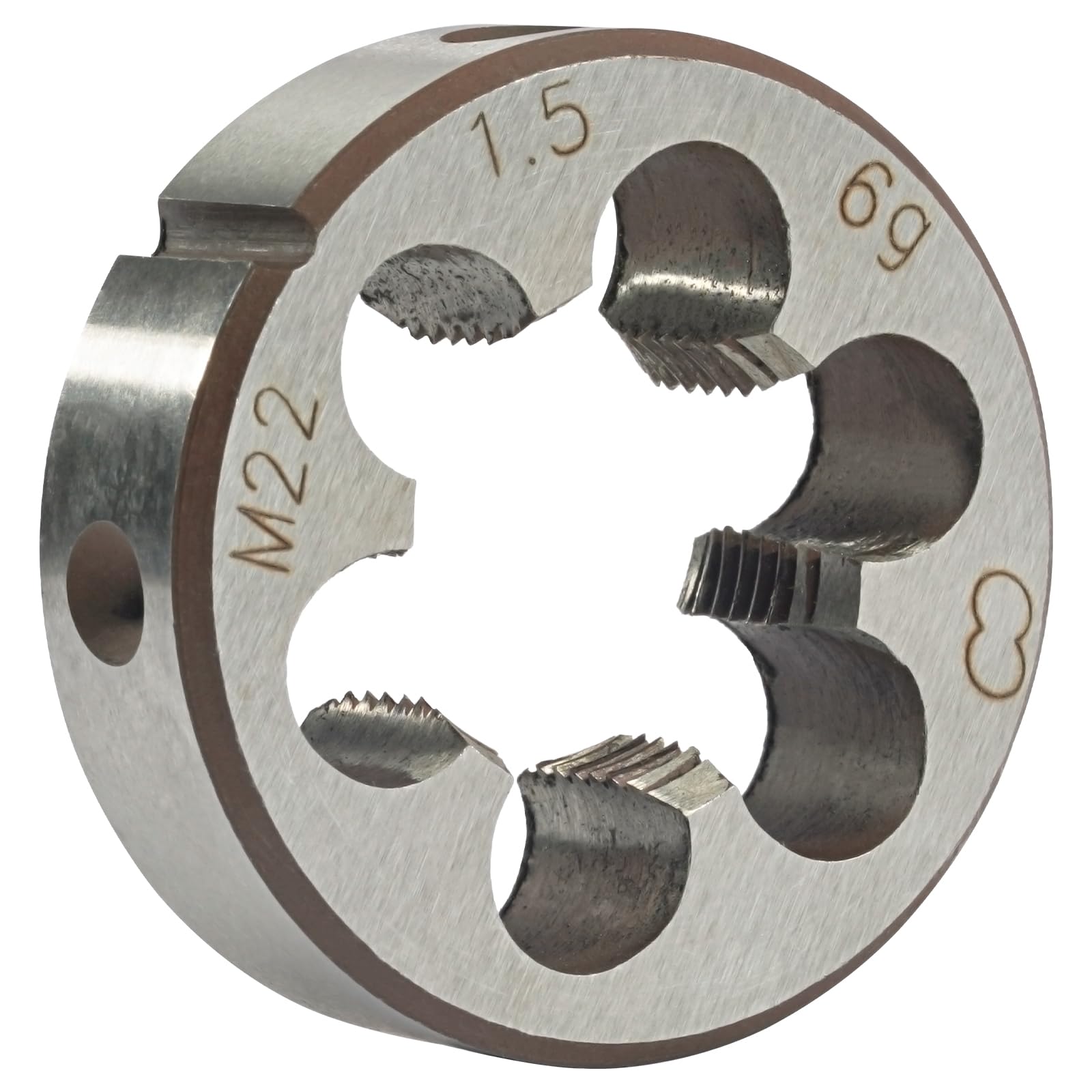 Juego de machos y terrajas manuales M22X1.5, machos y terrajas de roscado métrico M22X1.5 mm para roscado Manual y Redondo, para Mano Derecha