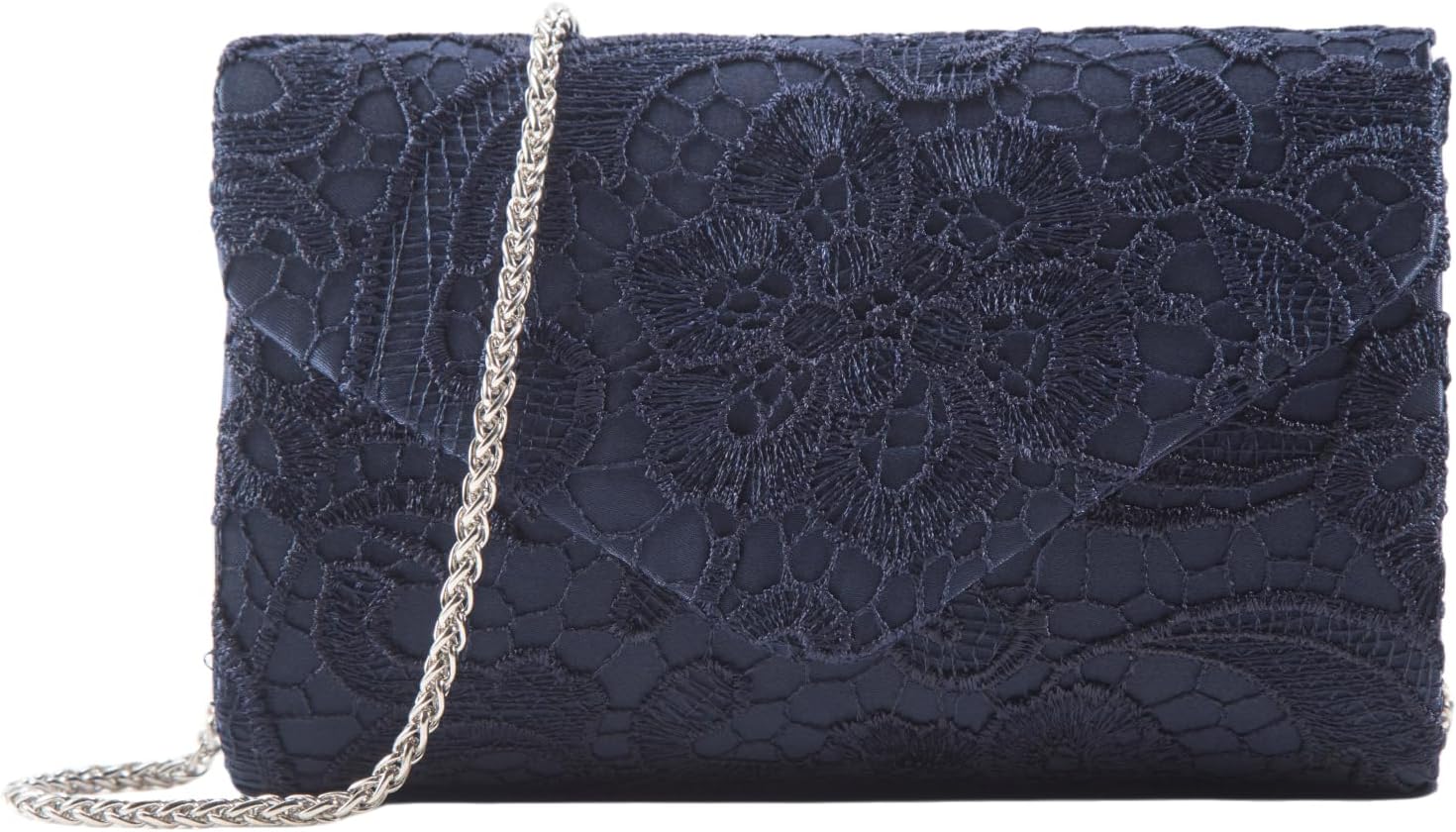 Women’s Clutch with Lace Evening Bag, Square Envelope Handbags for Bride in Wedding Party