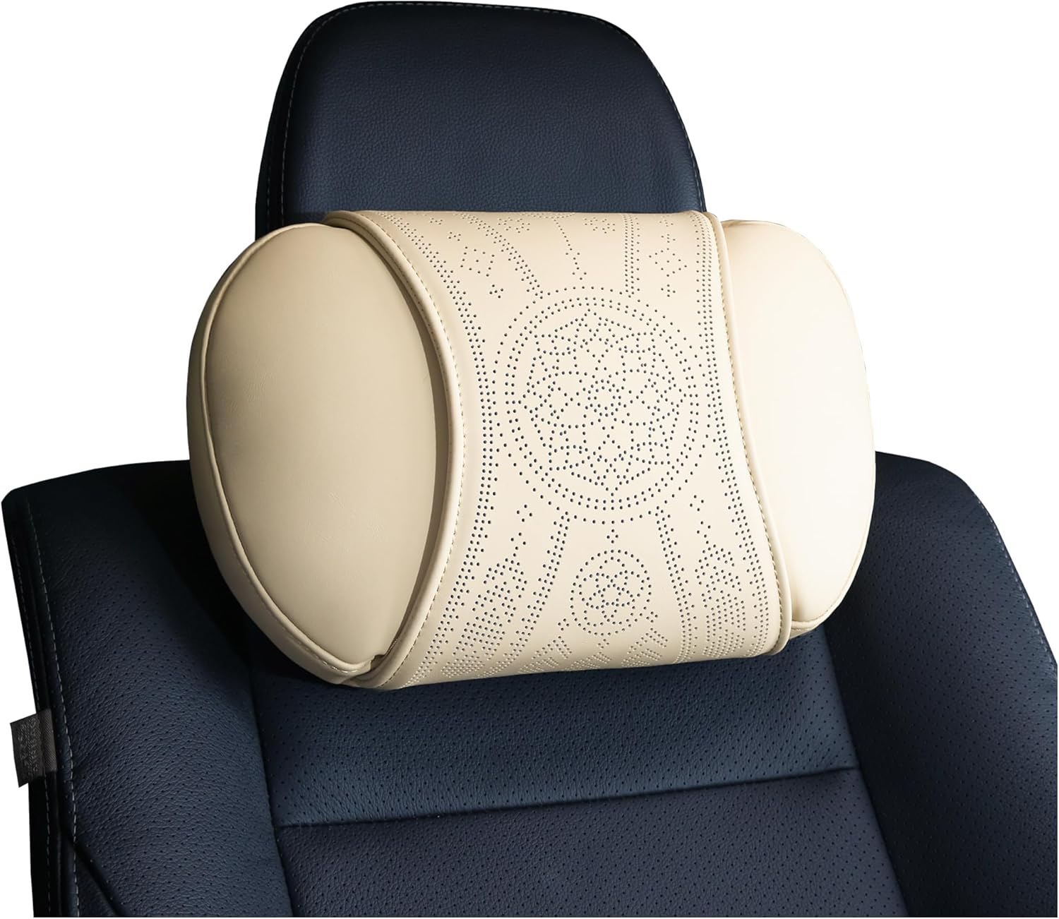 Neck Support Pillow Set for Car & Office Chair - Prosperity & Luck Dreamcatcher - Orthopedic Lumbar & Cervical Pillow for Pain Relief &Posture Correction (Neck Pillows (Beige))