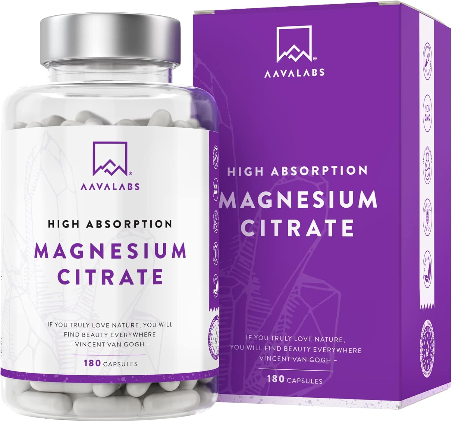 AAVALABS High Absorption Magnesium Citrate Supplements [ 357 mg