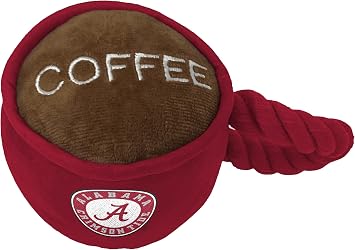 لعبة الكلاب ShopInstaPets Alabama Crimson Tide Coffee Cup | لعبة الحبل والصرير | لجميع سلالات الكلاب | مرخصة رسميا