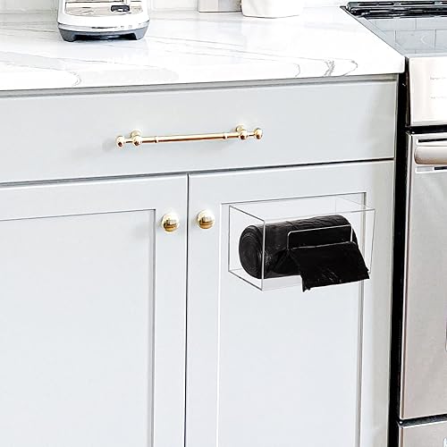 Miniatura 9 de Aphbrada Extra Large Trash Bag Dispenser Roll Holder, Wall Mount Acrylic Garbage Bag Dispenser Roll Holder for Kitchen Cabinet, Trash Waste Bin