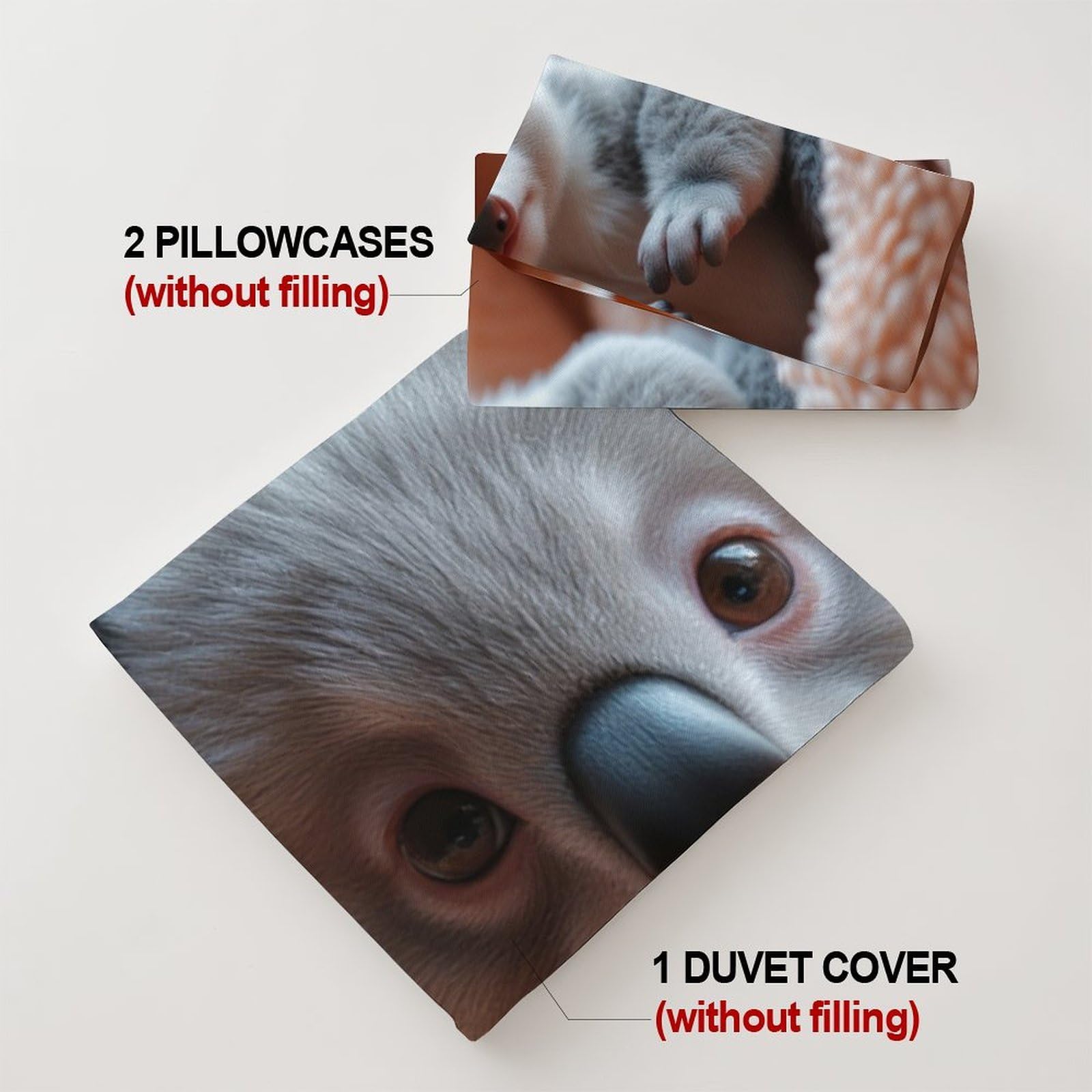 Lenzuolo con stampa 3D Koala, in microfibra, antiscivolo, decorazione per la casa | superficie morbida, coprimaterasso, facile da pulire, utilizzabile tutto l'anno, traspirante, lavabile, 160 x 200 x 25 cm