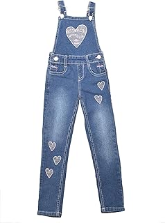 سالوبيت جينز بتصميم قلب للبنات من ايه اند بي لعمر 8 سنوات، أزرق متوسط