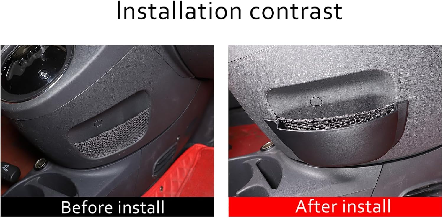 Sekhyna Car Center Console Storage Box Tray Compatible with Fiat 500 2011-2017 ABS 1PCS,Central Control Insert Auxiliary Phone Item Origanzier Box Tray Interior Accessories (Black)