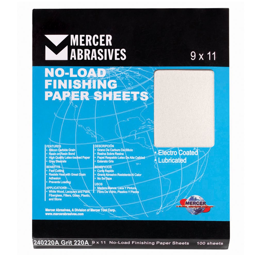 240400A - 9 x 11 Silicon Carbide No-Load Finishing Paper Sheets, Grit 400A (100 pack)