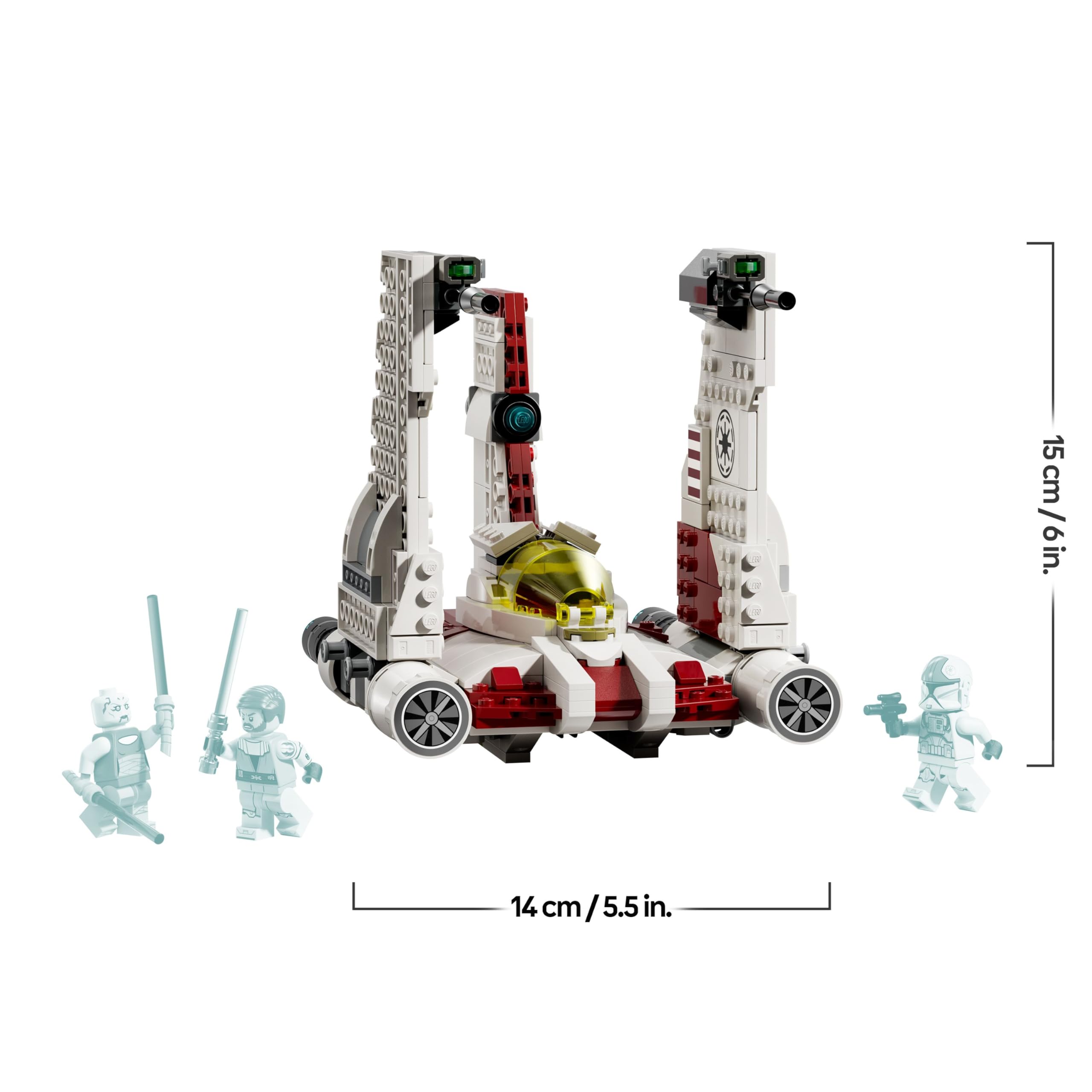 LEGO Star Wars: The Clone Wars V-19 Torrent-Sternjäger - Kreatives Spielzeug mit Minifiguren und Lichtschwert - Geschenk für Kinder - Modellbau für Mädchen und Jungen ab 9 Jahren - 75432