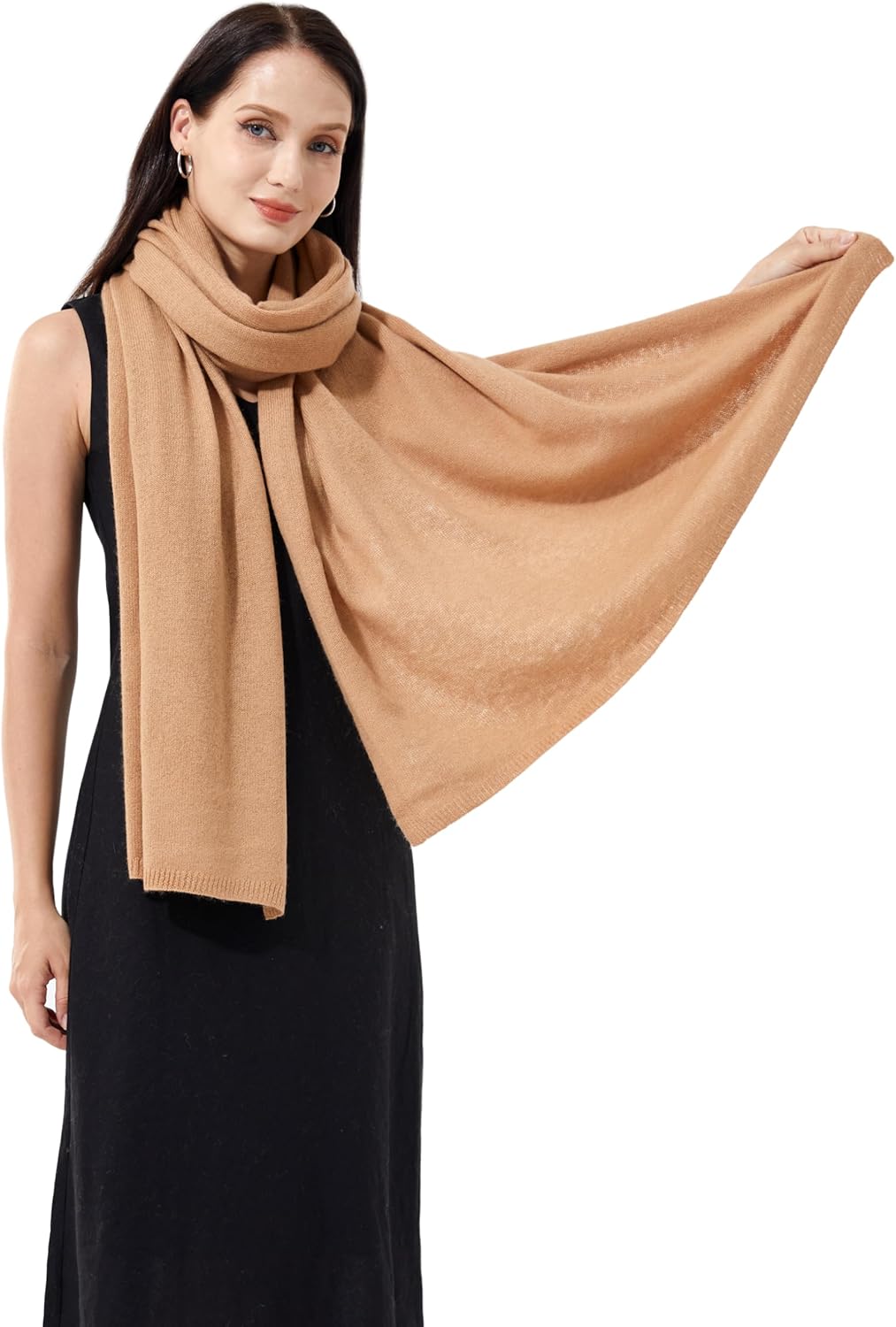 Soft Cashmere Blend Wrap Chic Scarf Stole for Women Wayfarer Travel Extra Large 87"x28" - Image 5