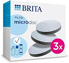 BRITA MicroDisc confezione da 3 - Dischi filtranti di ricambio per bottiglie e borracce filtranti BRITA: riducono PFAS, cloro, microparticelle e altre impurità