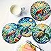 Coasters Set of 8, Wood Coasters for Drinks - Handcrafted Turtle Design Thick Heat-Resistant for Beer, Coffee, Office, Bar, Farmhouse Home Decor, Tabletop Protection, for All Cups
