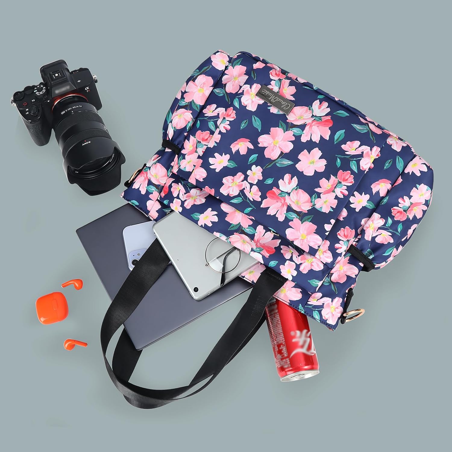 CLOUDMUSIC Crossbody Bags Shoulder Tote Handbag Nylon With Straps Waterproof Multi Bottle Pockets For Women Trendy