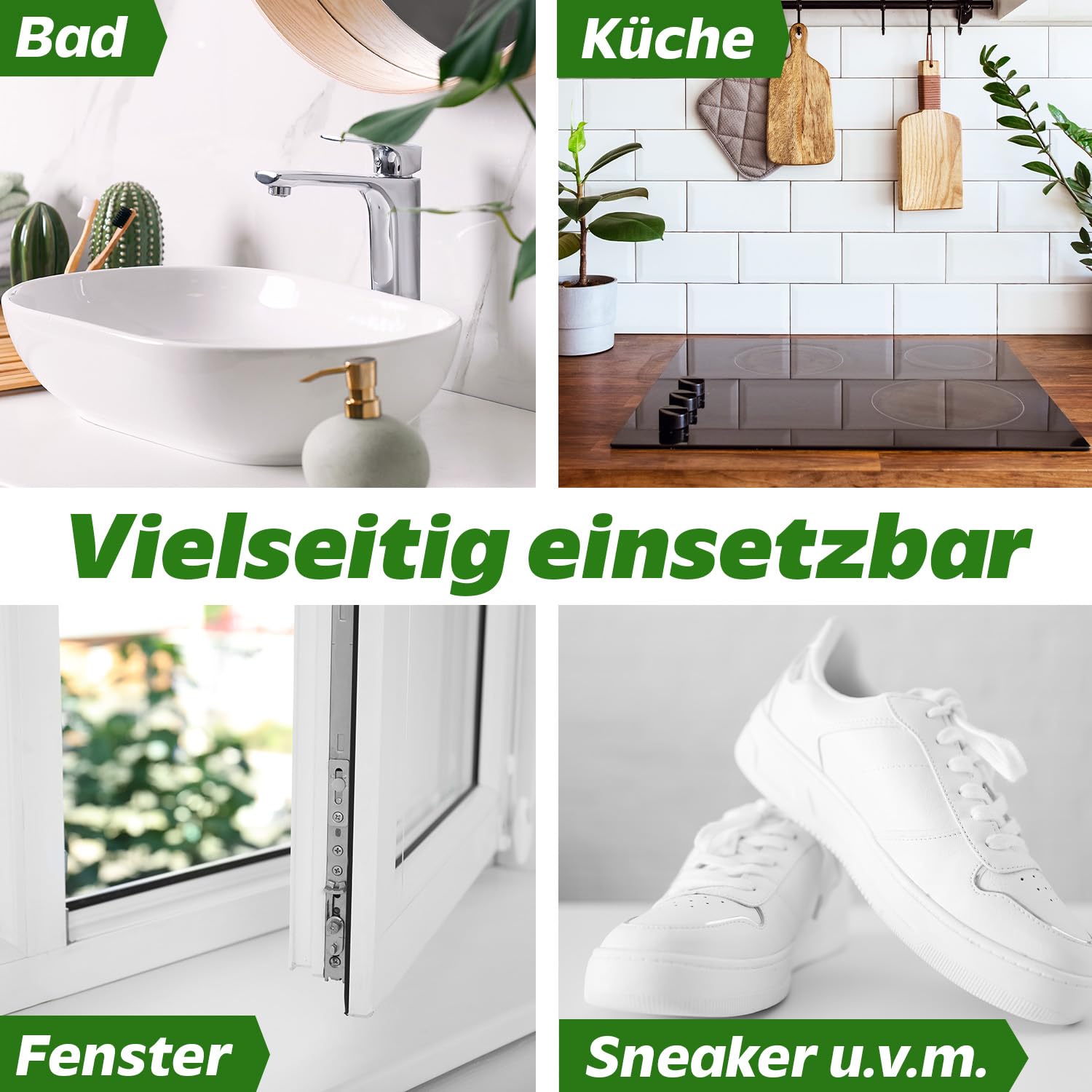 PRINOX Der Grüne Putzstein I 950g inkl. Handschwamm I Nachhaltiger Universal Allzweckreiniger I Jahresvorrat je Dose I Öko Reiniger für Küche, Bad, Fenster, Sneaker, Ceranfeld, WC I Made in DE