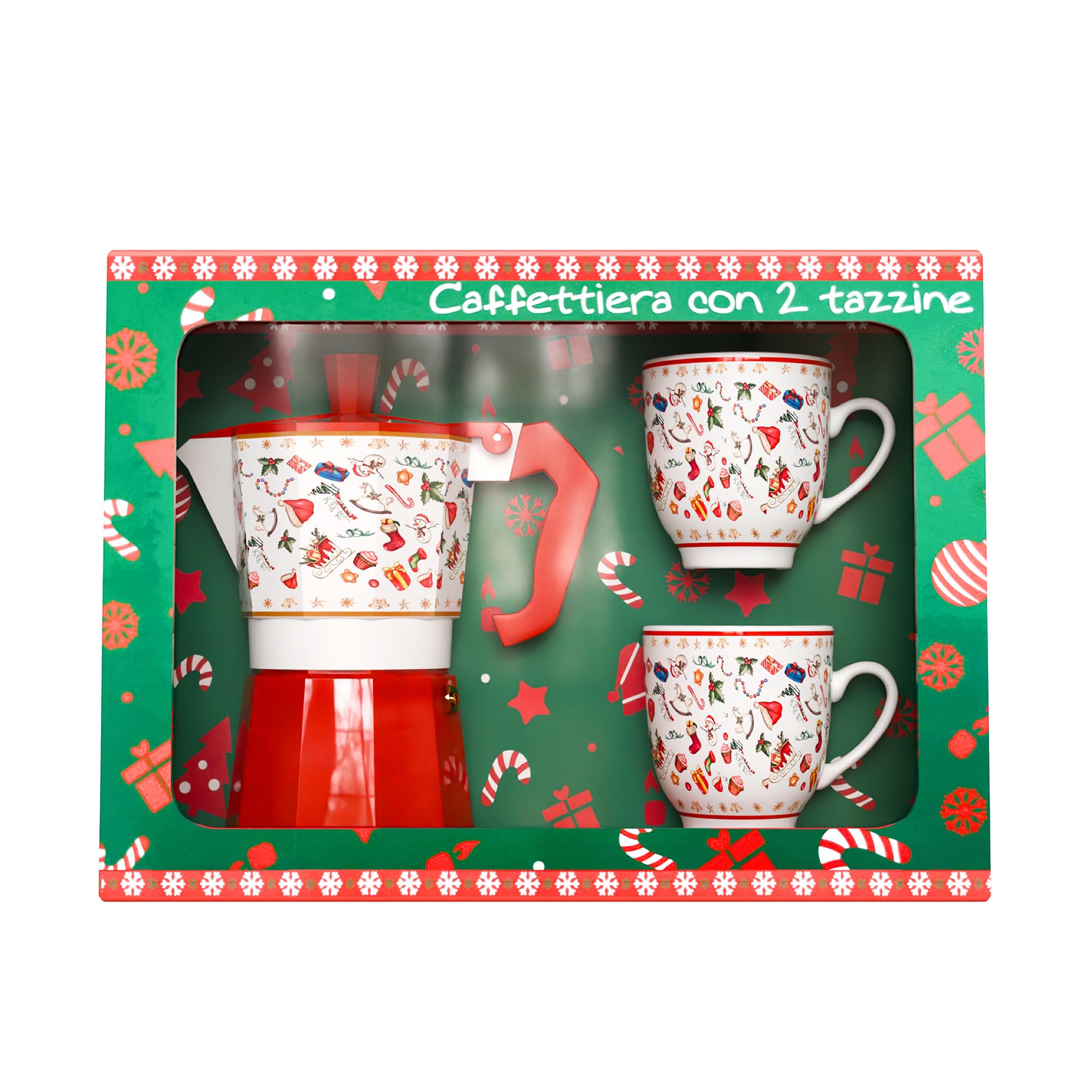 Siaki Collection Tazza Caffè Renna Natalizia Multicolore 12 cm