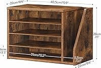 Vista 3 de HOOBRO Mail Sorter, Literature Organizer with Adjustable Shelves, Paper Organizer for Office, Home, Wood Countertop File Holders, Mails, Magazines