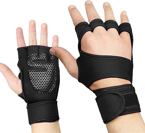 Comfortable Lifting Gloves Hand Grips with Adjustable Wrist Wraps for Man Women Liftup Weightlifting Pull Up Deadlifting Wrist