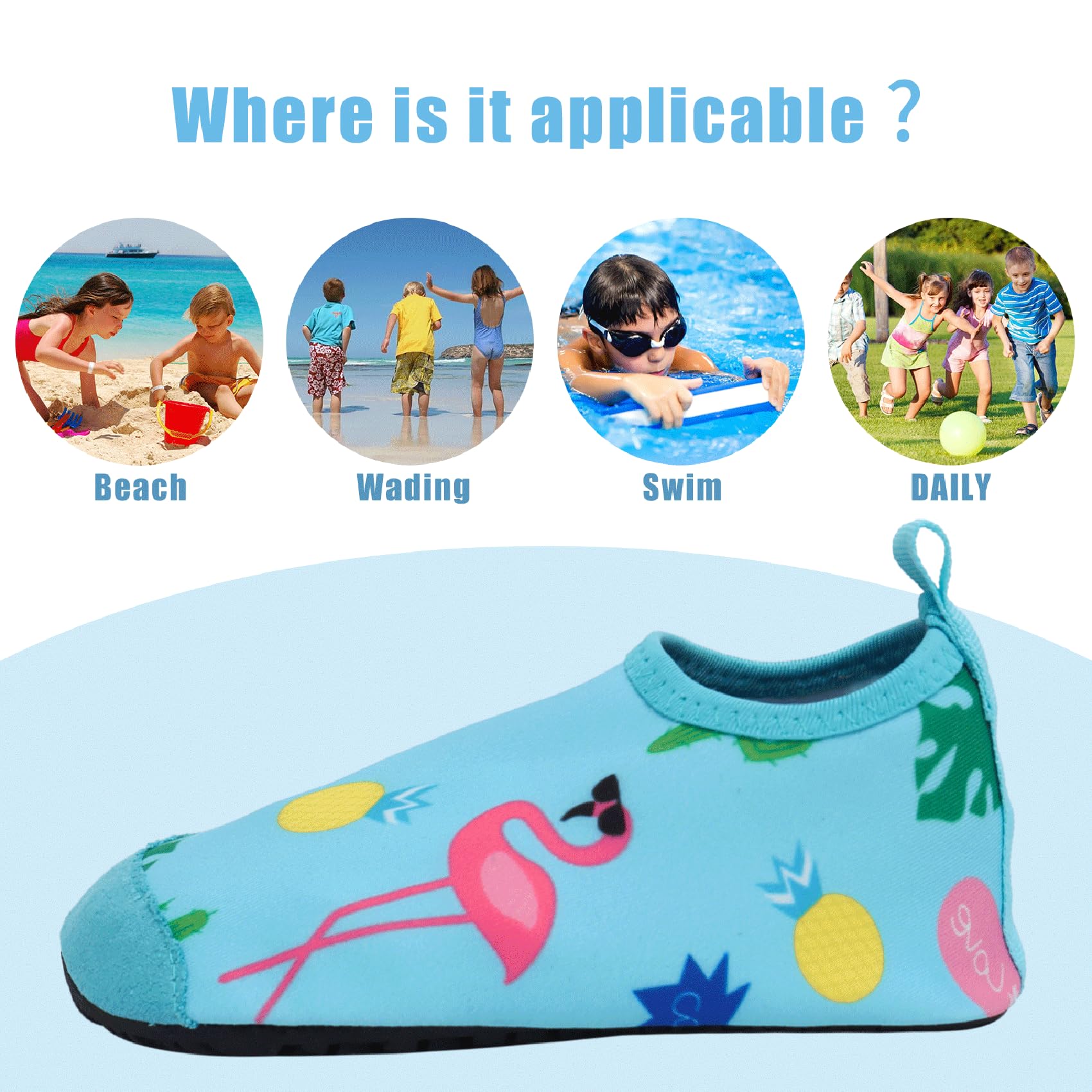 Scarpe da Scoglio Bambino Bambina Scarpe Mare Acquatiche Piscina Bambini Scarpe da Spiaggia Immersione Ragazzo Ragazza Water Shoes Scarpe a Piedi Nudi per Surf Sportivo