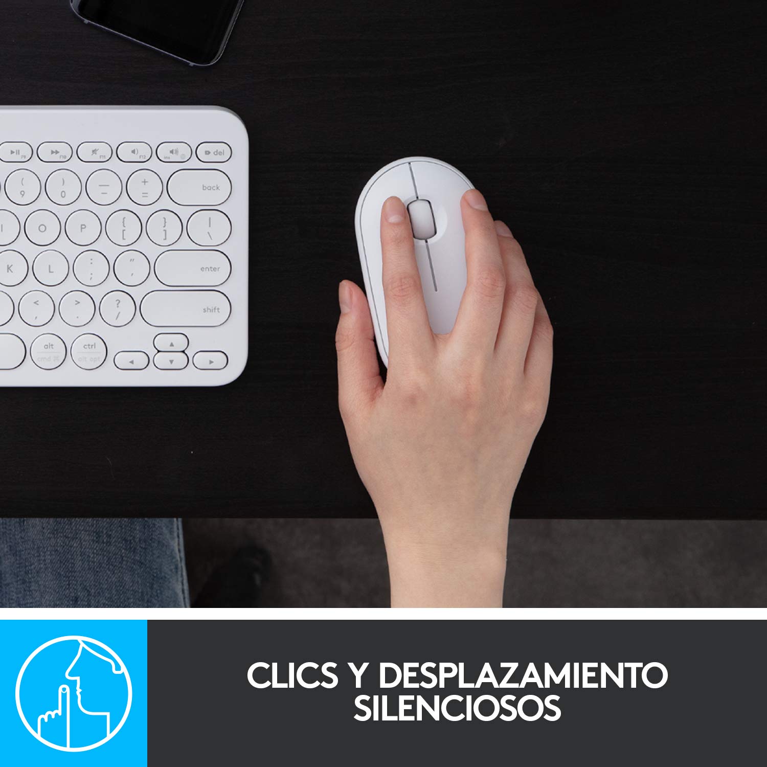 Logitech Pebble ratón inalámbrico con Bluetooth o Receptor de 2,4 GHz