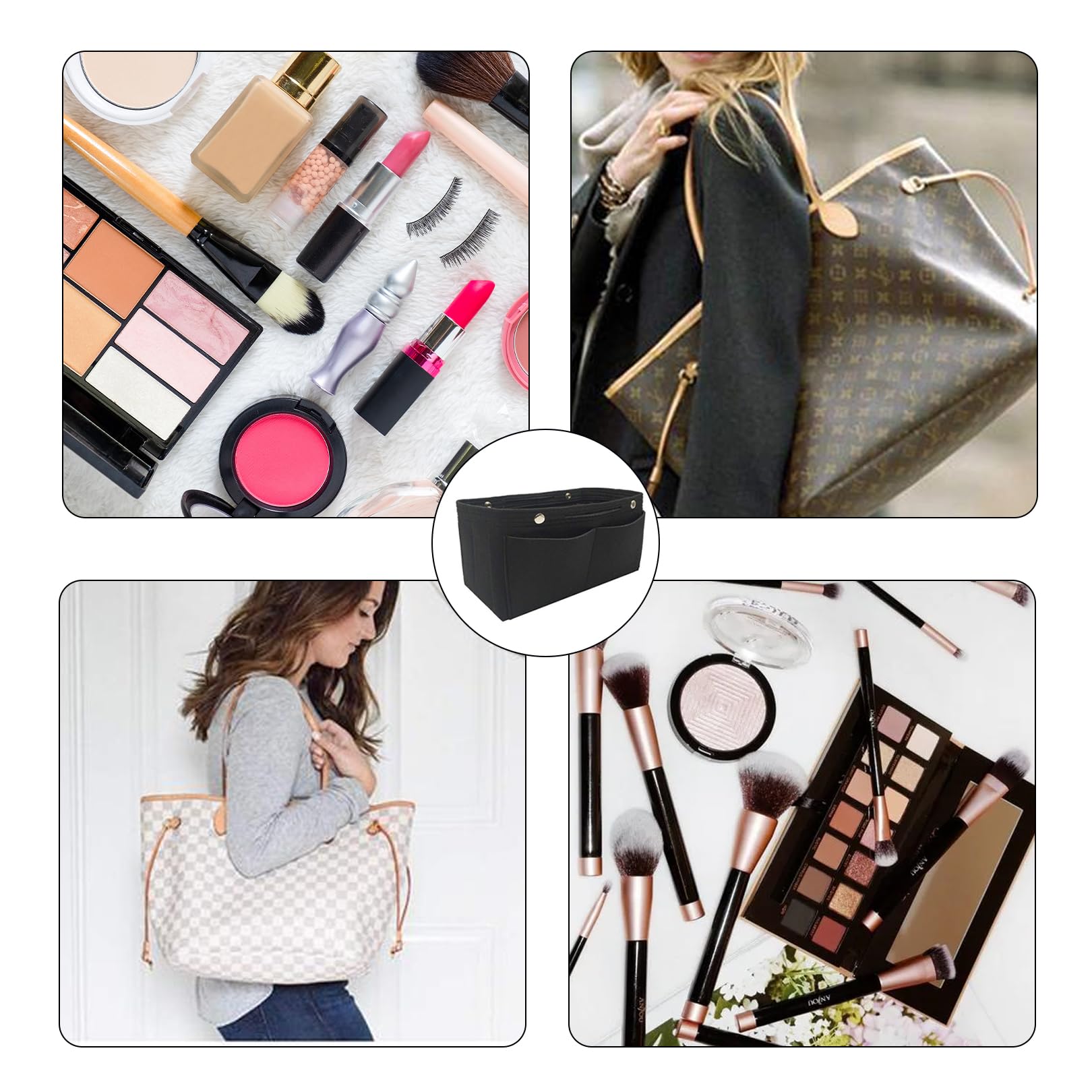 APOMOONS Organiseur De Poche En Feutre - 24 X 15 X 8 Cm