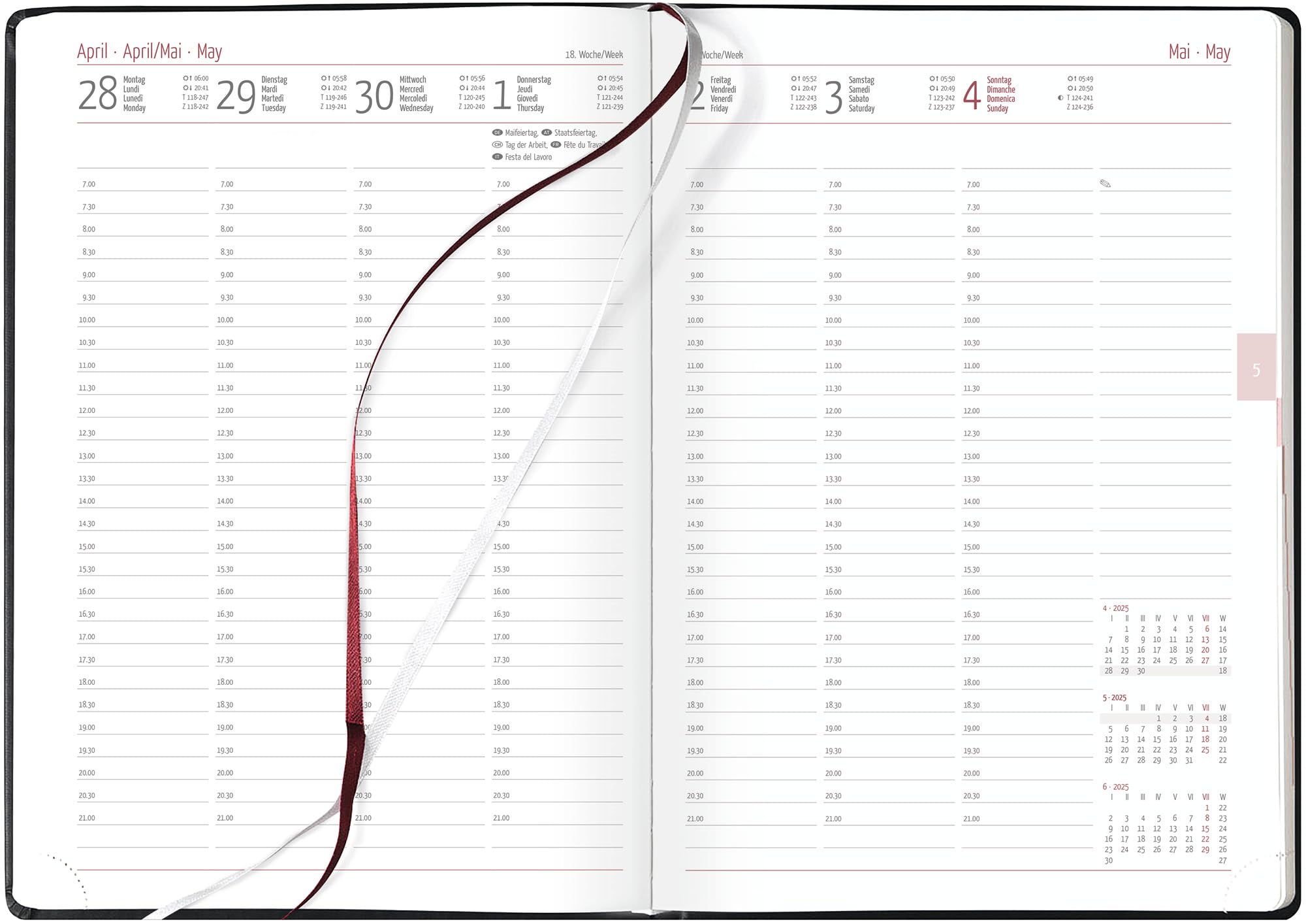 Zettler Buchkalender Tucson Schwarz A5 2026 - 1 Tag Pro Seite, Lederähnlicher Einband, FSC-zertifiziert